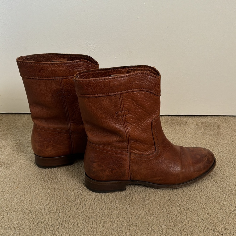 Frye Brown Leather Roper Boot - Picture 4 of 7